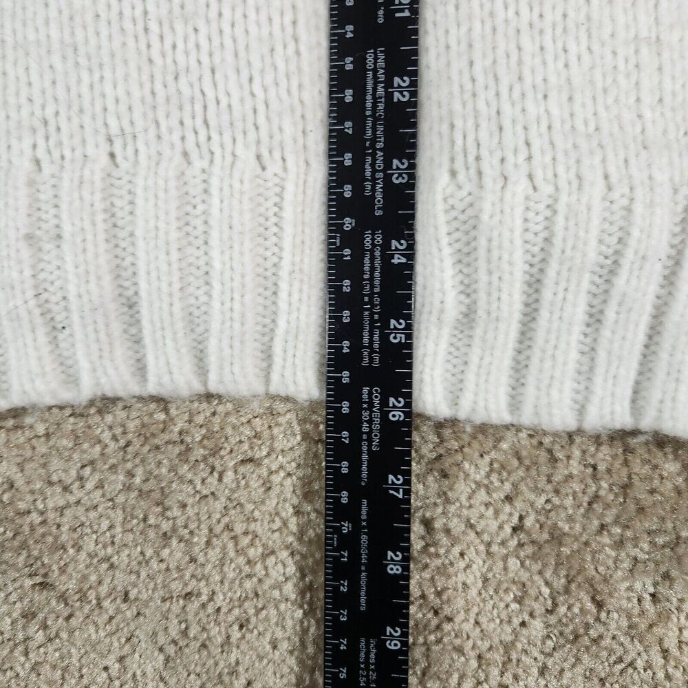 Aerie Sweater Womens Medium White Cable Knit Pullover Sweater Wool Blend - Picture 8 of 8
